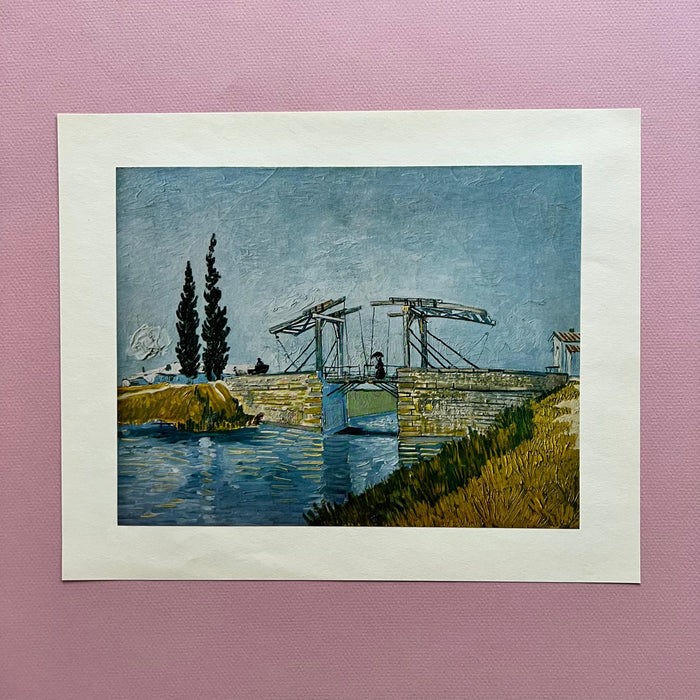 Vintage 1952 Van Gogh "The Drawbridge" Offset Lithograph