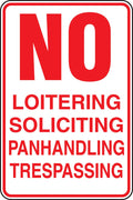 Aluminum Sign- No Loitering - UnitedSign