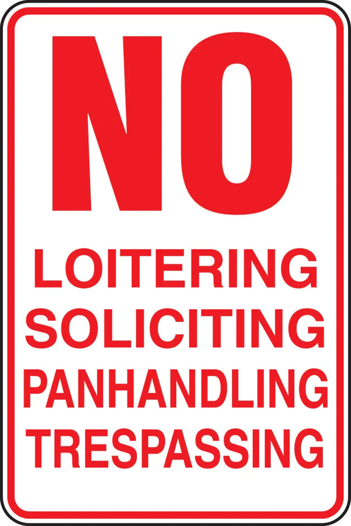 Aluminum Sign- No Loitering - UnitedSign