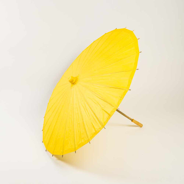 32" Yellow Paper Parasol Umbrella - PaperLanternStore.com - Paper Lanterns, Decor, Party Lights & More