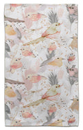 Chickadee eco-friendly waffle weave kitchen towel with watercolor bird design by CJ Bella