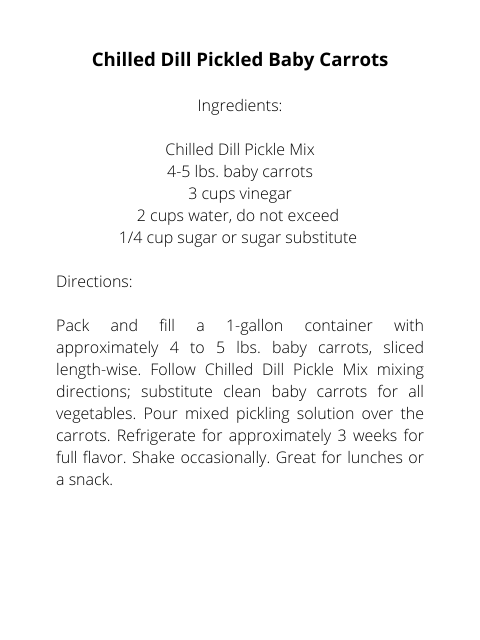 Chilled Dill Pickle Mix