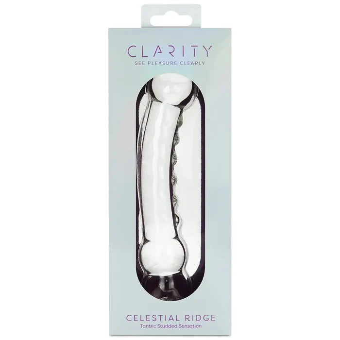 Clarity Celestial Ridge Glass Dildo