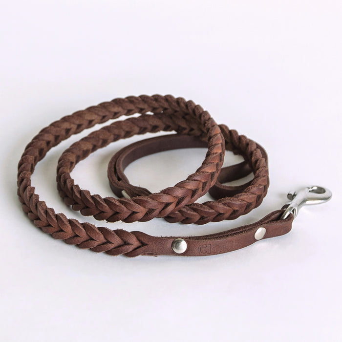 Cloud7: Central Park Saddle Brown Leather Dog Leash [End of Season Sale]