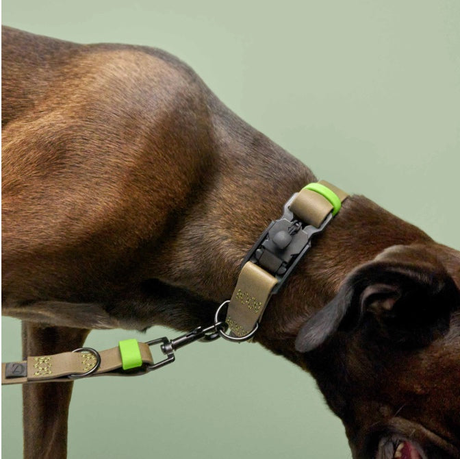Cloud7 Ipanema BioThane Long Line Dog Leash - Black & Olive