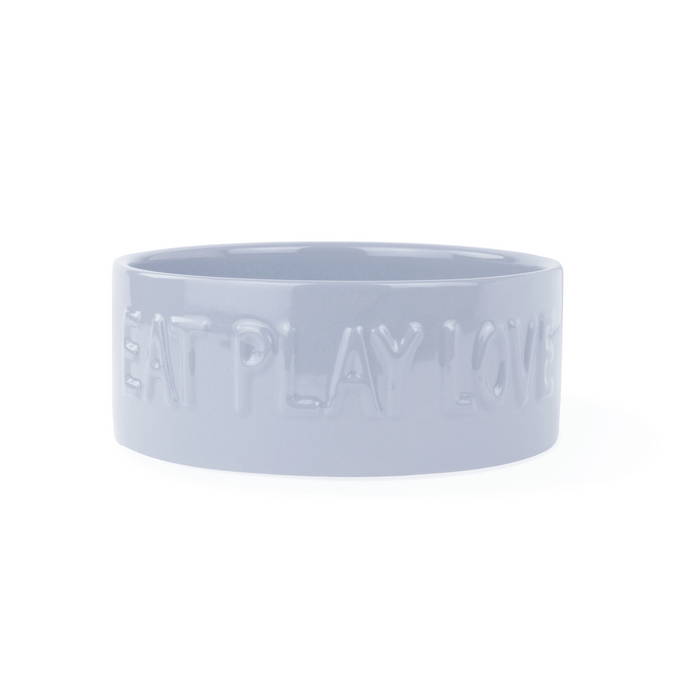 Eat Play Love Ceramic Dog Food Water Bowl