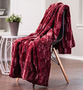 Fur Elegant Rectangular Embossed Throw Blanket (50" x 65") - EK CHIC HOME