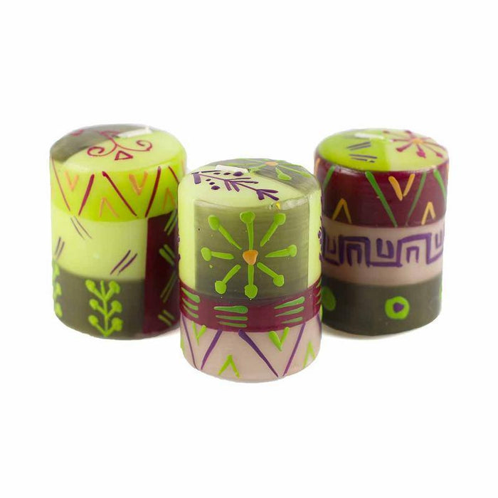 Hand Painted Candles in Kileo Design (box of three) - Nobunto - TheHomeToGo