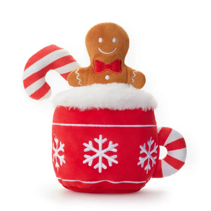 Holiday Squeaky Plush Interactive Snuffle Dog toys, Hot Cocoa