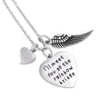 "I will meet you at the rainbow bridge" Heart Cremation Urn Pendant Necklace