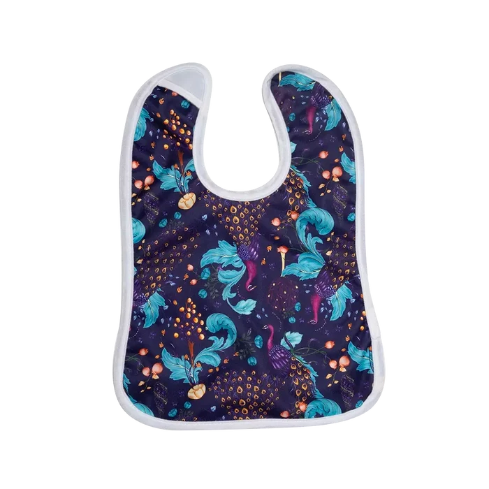 Indigo Plumes Bib