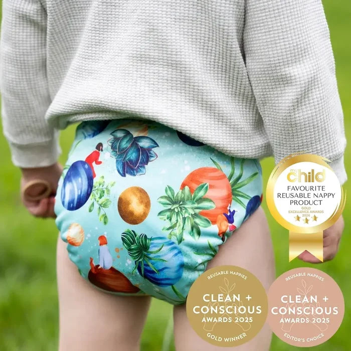 Indigo Plumes Reusable Cloth Nappy