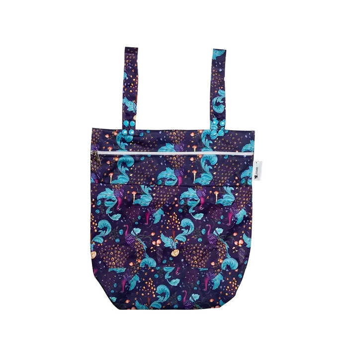 Indigo Plumes Wet Bag