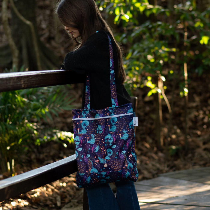 Indigo Plumes Wet Bag