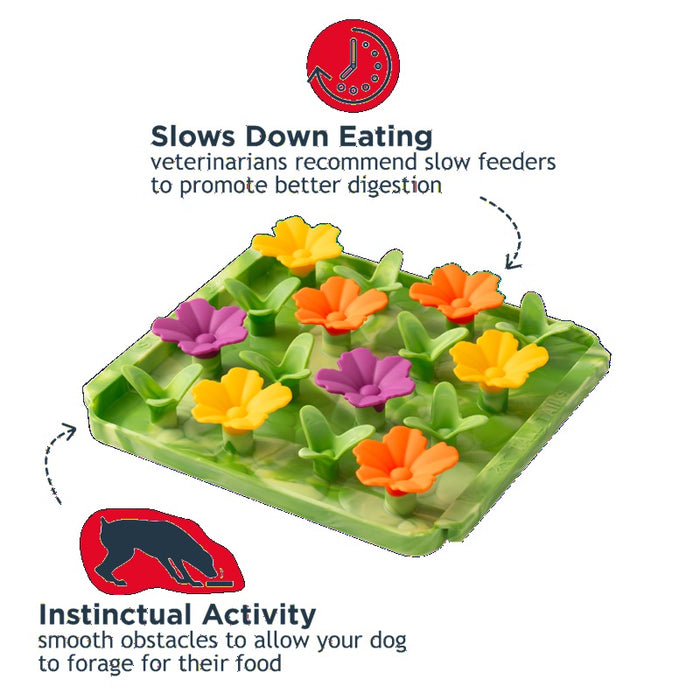 Interactive Food-Grade Foraging Mat for Dogs, Wildflower