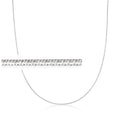 Sterling silver snake-chain necklace with diamond-cut links, adjustable length