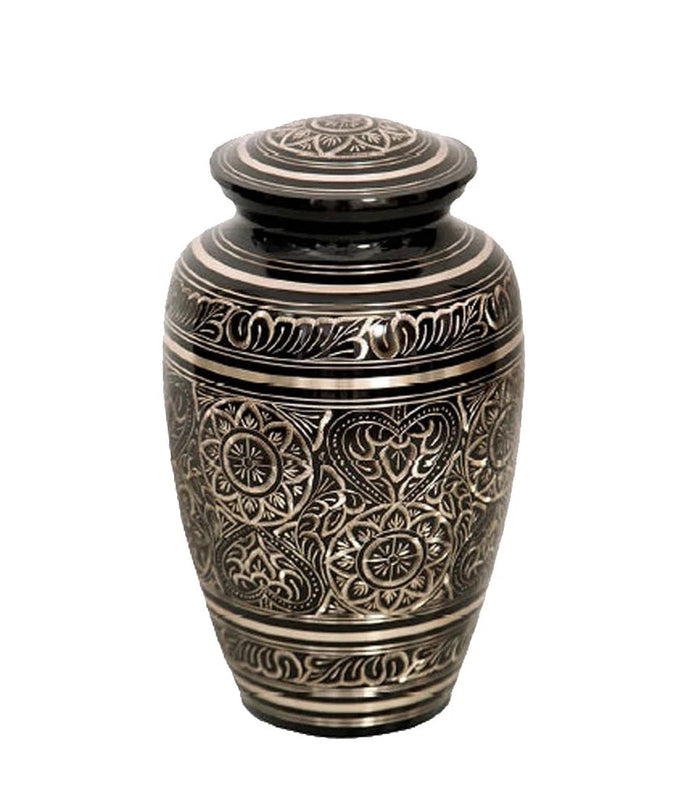 Large/Adult 200 Cubic Inch Metal Golden Aura Funeral Cremation Urn for Ashes