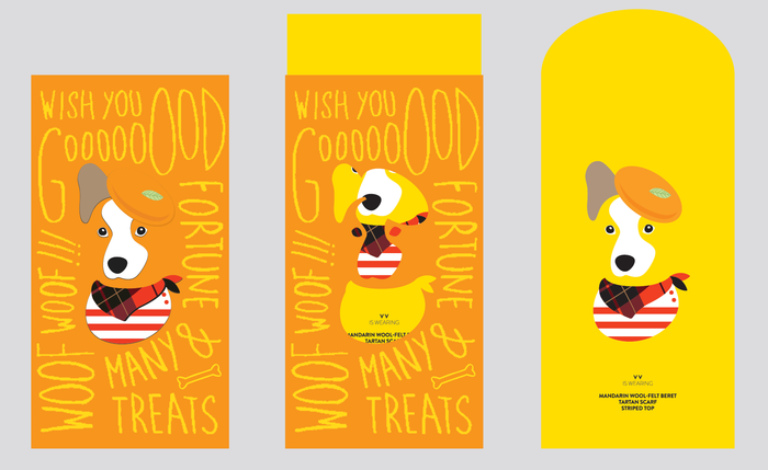 Woof Models Lucky Money Packets Corgi VV