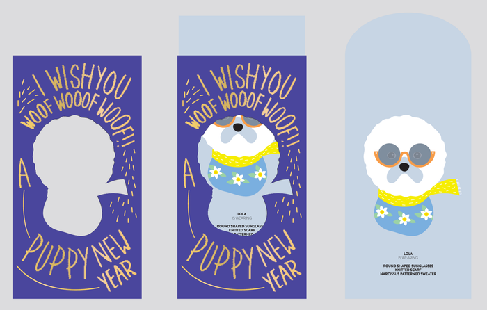 Woof Models Lucky Money Packets Bichon Frise Lola
