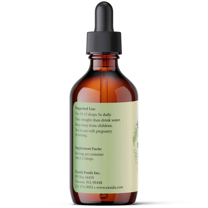 Memory-Ease - Liquid Herbs for Cognitive Retention dropper bottle with suggested use and supplement facts.