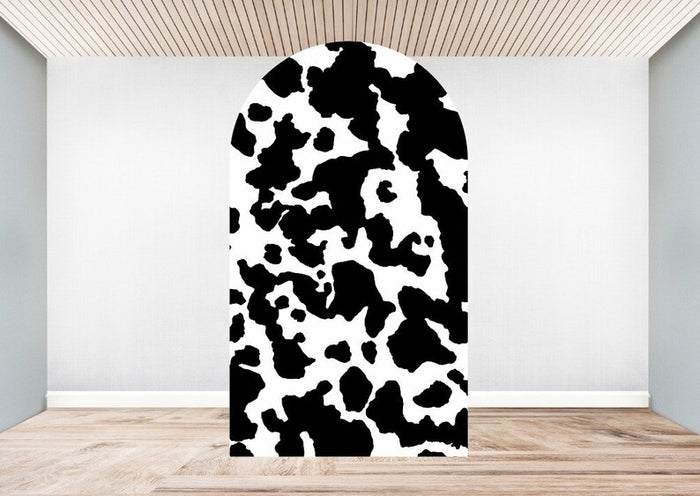 Mocsicka Cow Spots Pattern Double-printed Arch Cover Backdrop