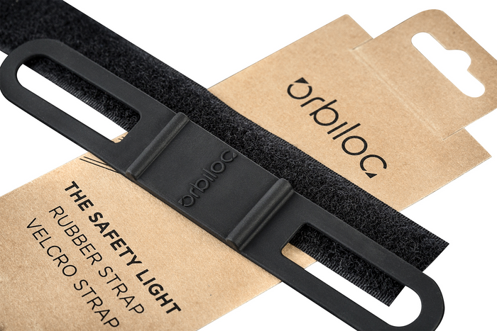 Orbiloc Straps Kit featuring one silicone rubber strap and one velcro strap