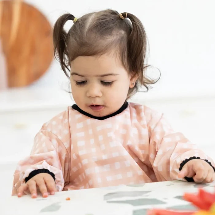 Peachy Plaid Kids Smock 4-6 Years