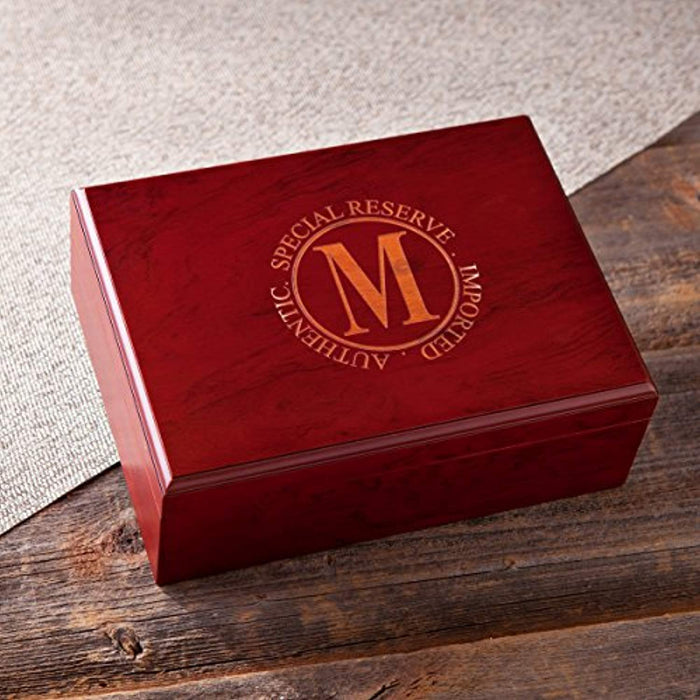 Personalized Cigar Humidor - Engraved Custom Humidor - Desktop Humidor - EK CHIC HOME