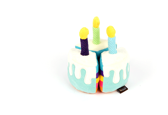 P.L.A.Y. Party Time Plush Dog toys, Bone Appetite Cake