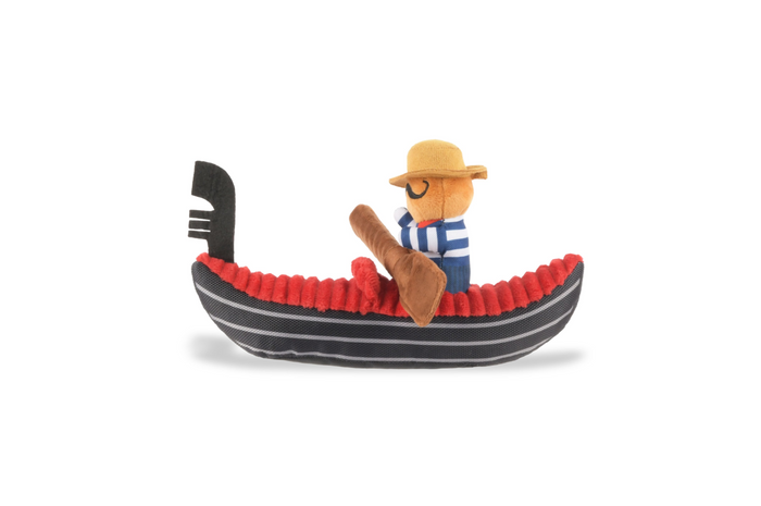 P.L.A.Y. Totally Touristy Squeaky Plush Dog toys, Gondola of Venice