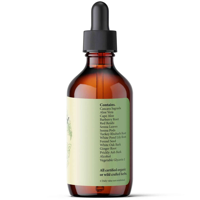 Rhodiola liquid herbs for cortisol balance in an amber dropper bottle with herbal ingredients listed.