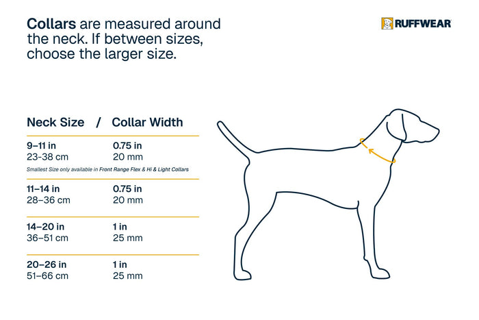 Ruffwear Dog Collar Size Chart