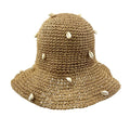 Seashell Straw Bucket Hat