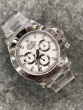Silver R watch with box