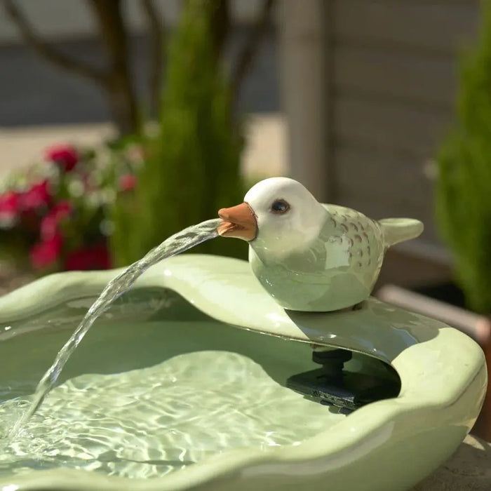 Smart Solar Ceramic Bird Solar Fountain 21393R01
