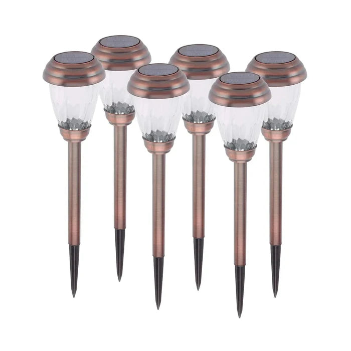 Smart Solar Charleston 6pack Solar Pathway Lights - Antique Bronze 3426WRM6-AB