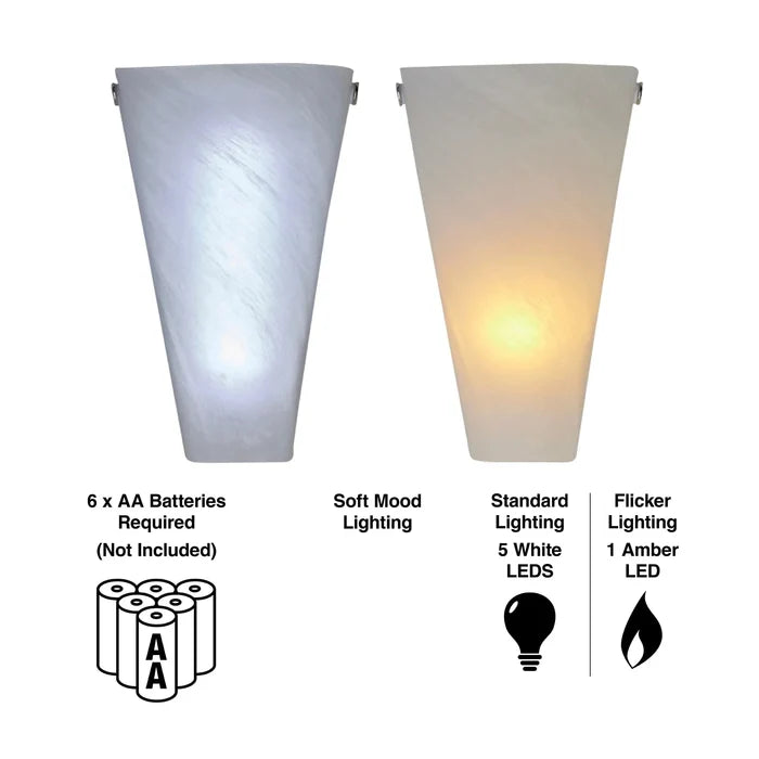 Smart Solar Frosted Marble Glass Conical Sconce IEL-4400 20UNPKD-T