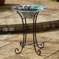 Smart Solar Japanese Koi Glass Solar Birdbath 20225R01 20225R01