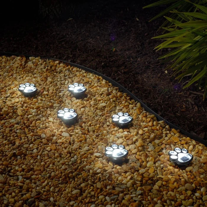 Smart Solar Paw Print Solar Accent Lights - Set of 6 3341WMM6