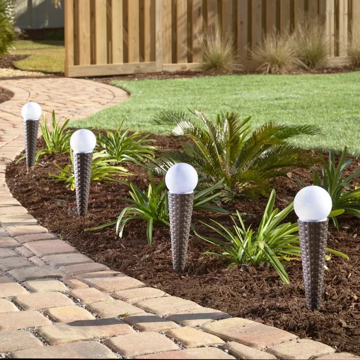 Smart Solar Pella Wicker Solar Pathway Lights - Set of 4 3414WMM4