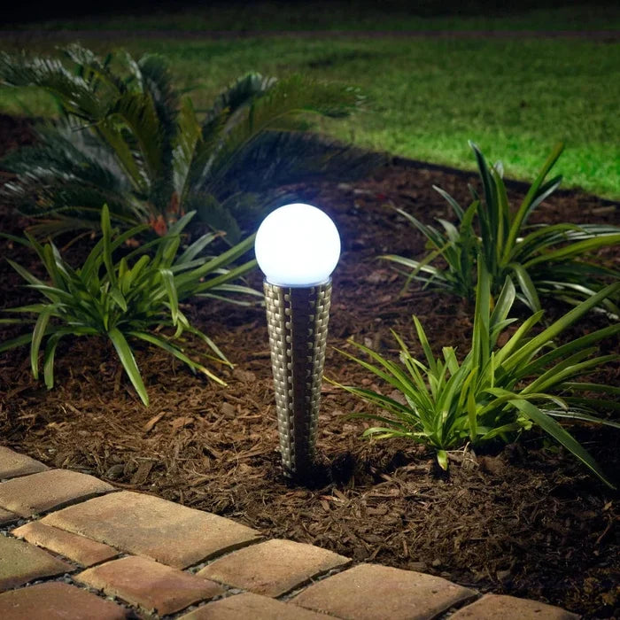 Smart Solar Pella Wicker Solar Pathway Lights - Set of 4 3414WMM4