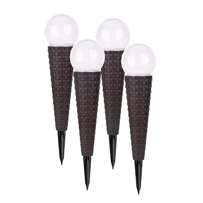 Smart Solar Pella Wicker Solar Pathway Lights - Set of 4 3414WMM4