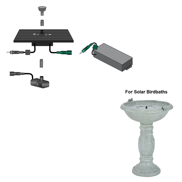 Solar-On-Demand Kit with Battery Pack (for Birdbath Fountain) 2060PKDT 2060PKD-TK