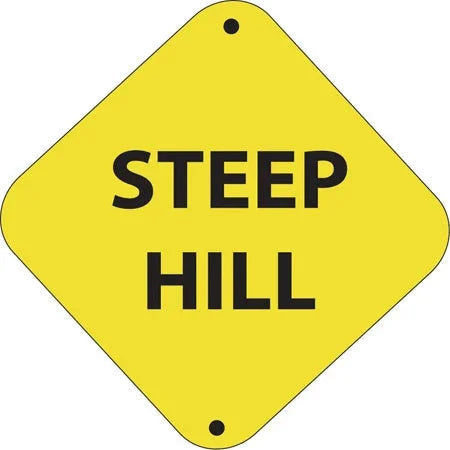 Steep Hill- 12"w x 12"h Aluminum Trail Marker - UnitedSign