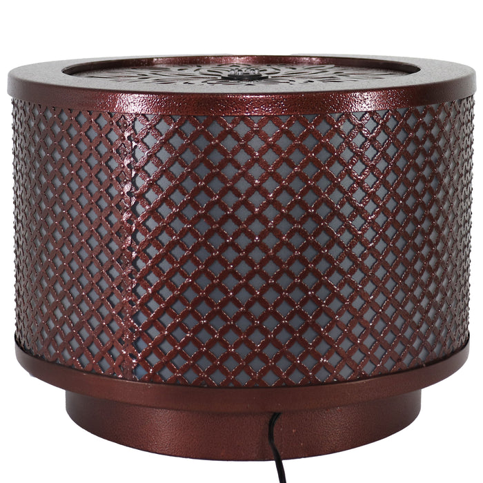 Sunnydaze 11.75" Repeating Diamond Cylinder Iron Outdoor Water Fountain QZC-366