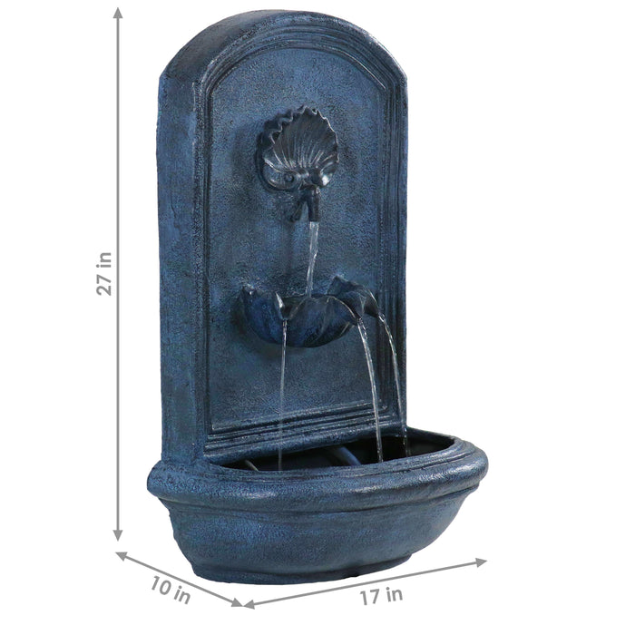 Sunnydaze 27" H Seaside Outdoor Solar Wall Fountain