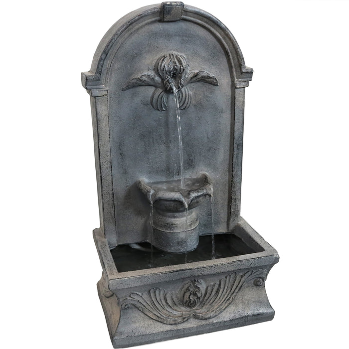 Sunnydaze 28" French-Inspired Outdoor Wall-Mounted Fountain FWD-464