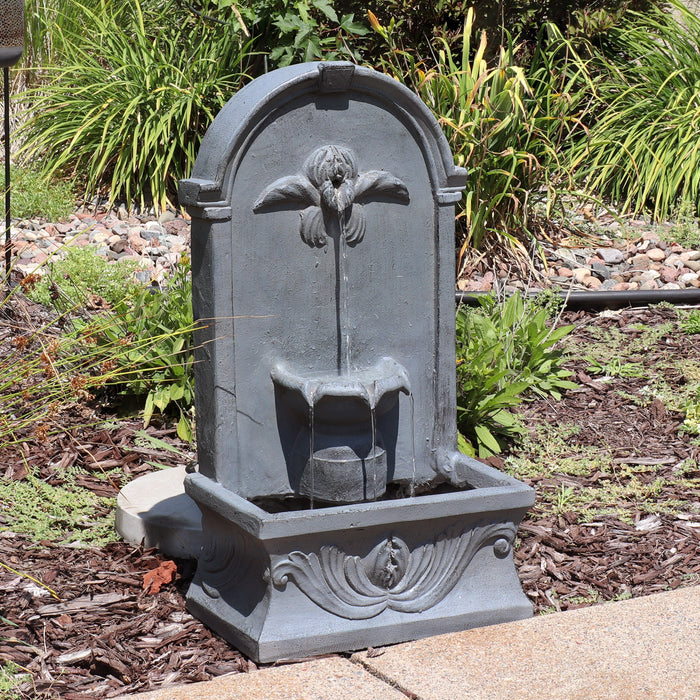 Sunnydaze 28" French-Inspired Outdoor Wall-Mounted Fountain FWD-464