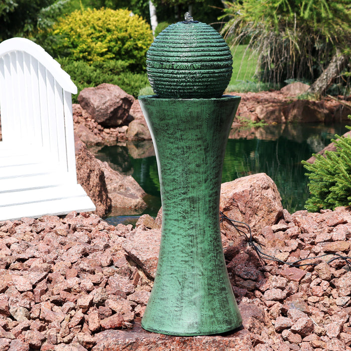 Sunnydaze Desert Spring Solar Powered Fountain with Battery Backup - 30" SL-0274