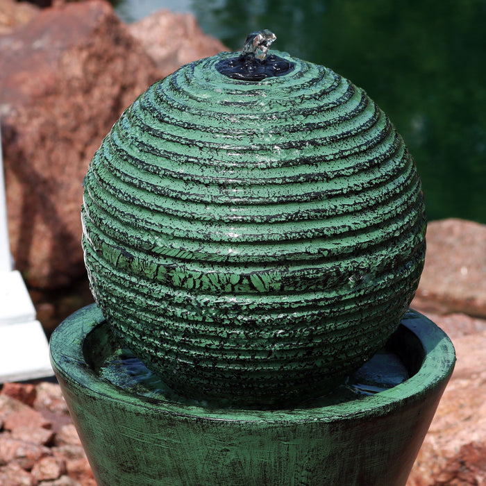 Sunnydaze Desert Spring Solar Powered Fountain with Battery Backup - 30" SL-0274